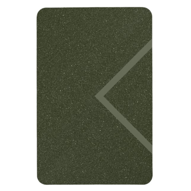 Modern Moss Green Chevron Magnet – Customizable (Vertical)