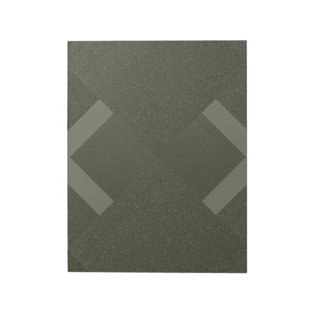 Modern Moss Green Chevrons Notepad – Customizable (Rotated)
