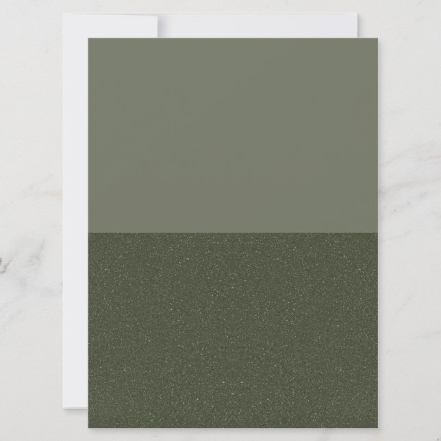 Modern Moss Green Dual-Tone Invitation – Customize (Front)