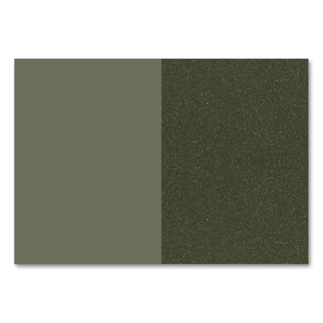 Modern Moss Green Event Table Card – Customizable (Front)