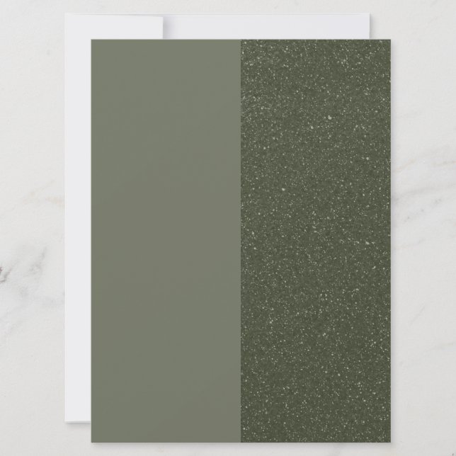 Modern Moss Green Flat Card Custom – Right Noise (Front)