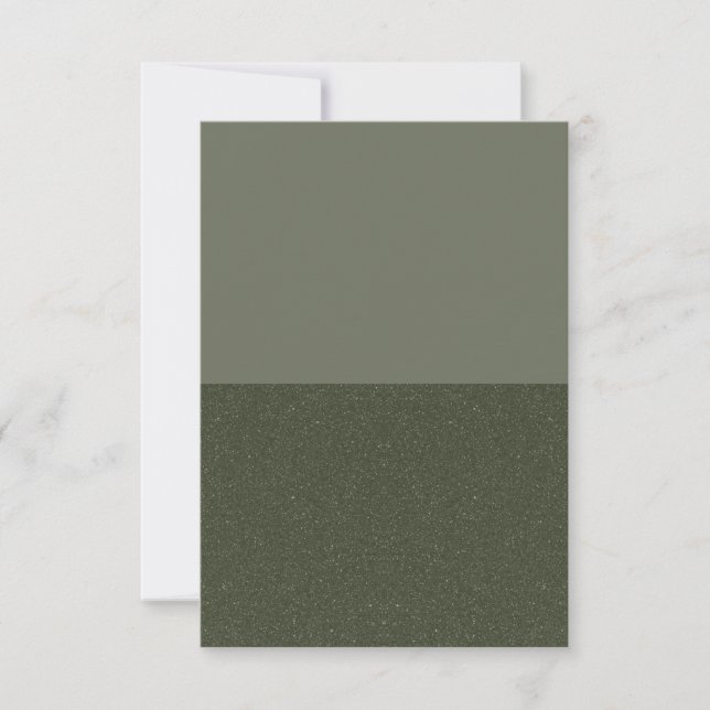 Modern Moss Green Flat Card – Customizable (Front)