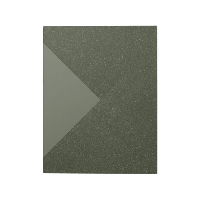 Modern Moss Green Geometric Notepad – Customizable (Rotated)