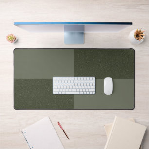 Modern Moss Green Grid Desk Mat – Customizable