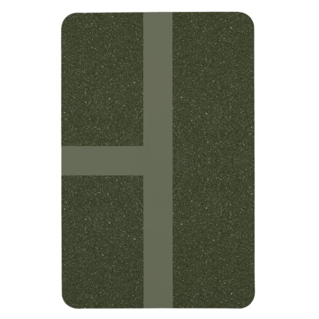 Modern Moss Green Grid Magnet – Customizable (Vertical)