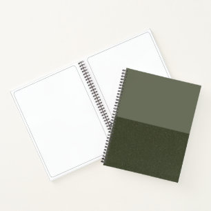 Modern Moss Green Spiral Sketchbook – Customizable Notebook