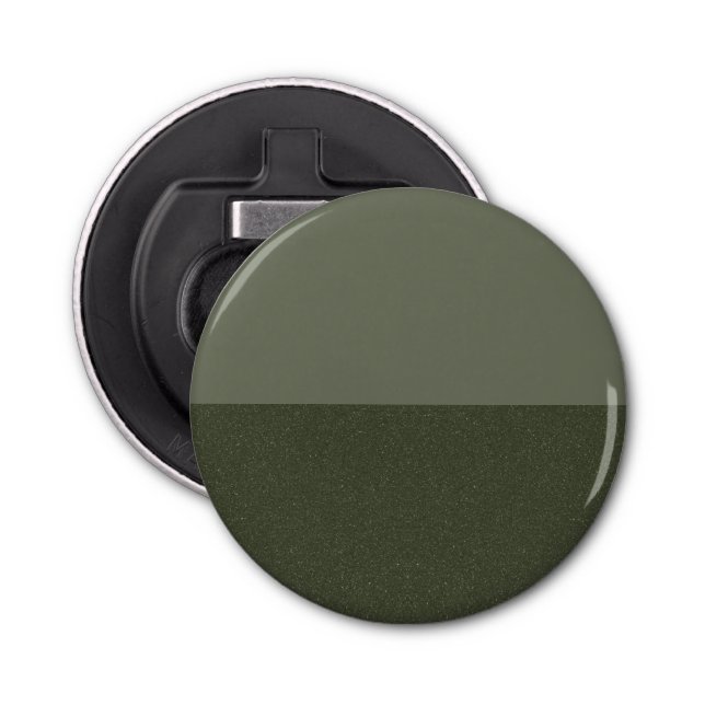 Modern Moss Green Split Button Bottle Opener (Front)