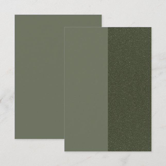 Modern Moss Green Split Card – Customizable (Front/Back)