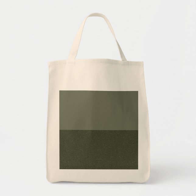Modern Moss Green Split Design Tote – Customizable Bag (Front)