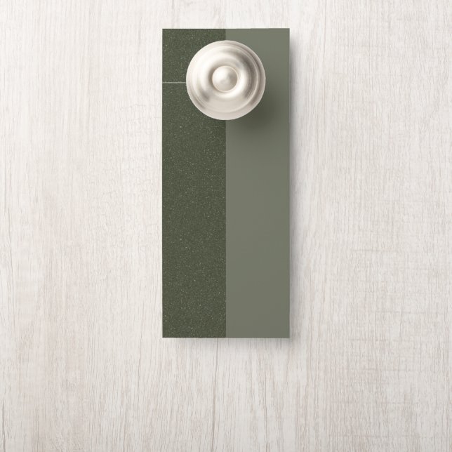 Modern Moss Green Split Door Hanger – Customizable (On Knob)