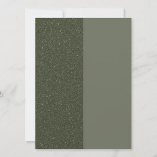 Modern Moss Green Split Flat Card – Customizable