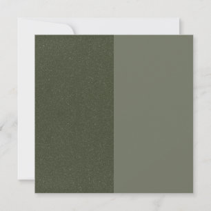 Modern Moss Green Split Flat Card – Customizable