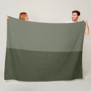 Modern Moss Green Split Fleece Blanket
