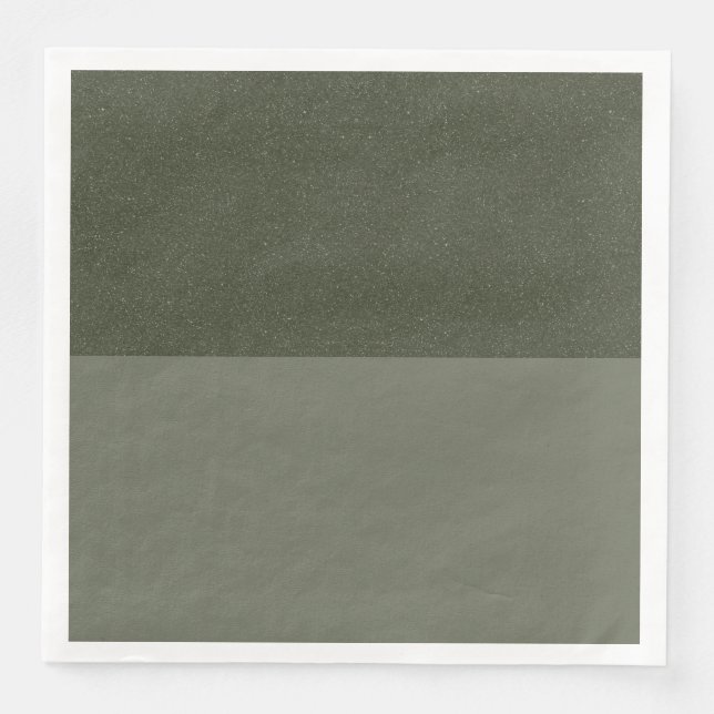 Modern Moss Green Split Napkin – Customizable (Front)