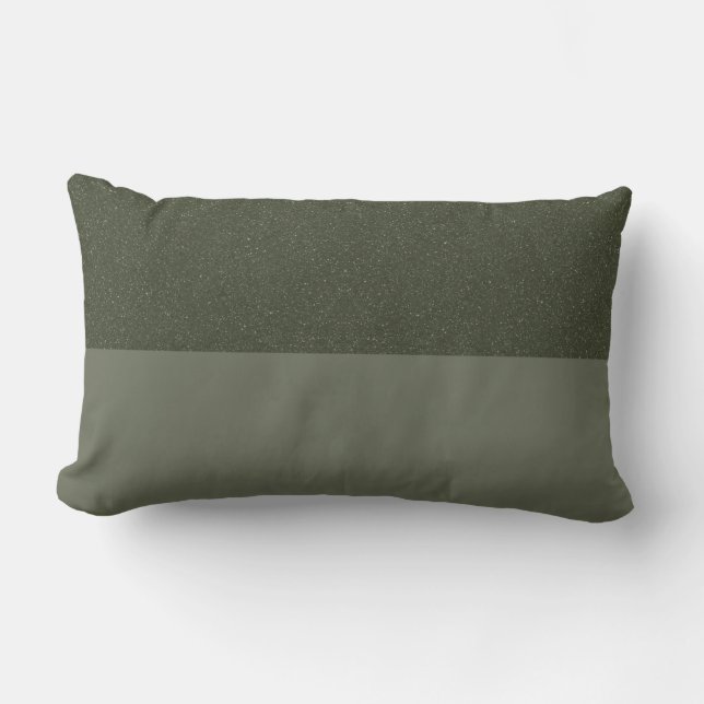 Modern Moss Green Split Throw Pillow – Customize (Front)