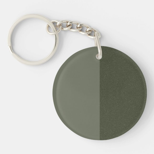 Modern Moss Split Acrylic Keychain – Customizable (Front)