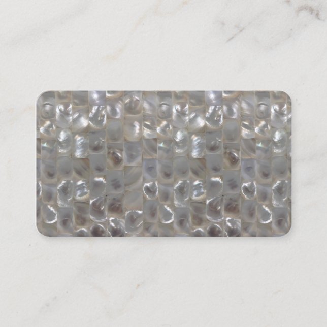 Modern Mother of Pearl Contact Card (Front)