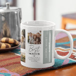 Modern Mother Photo Grid Keepsake Gift Coffee Mug<br><div class="desc">Create your own mom photo coffee mug using this modern picture grid template. Simply upload your own photographs and customize the text. Featuring the title 'MOTHER', a sweet quote, and name/s. A cute little heart and stripes can be changed to any colour. This mom coffee mug would make a beautiful...</div>