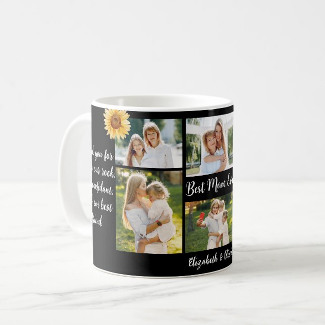 Modern Mothers day custom photo gift Coffee Mug (Front Left)