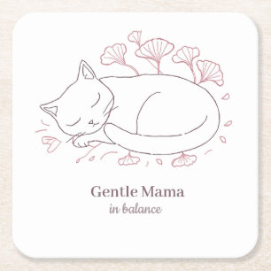 Modern Mother's Day Gift Square Paper Coaster