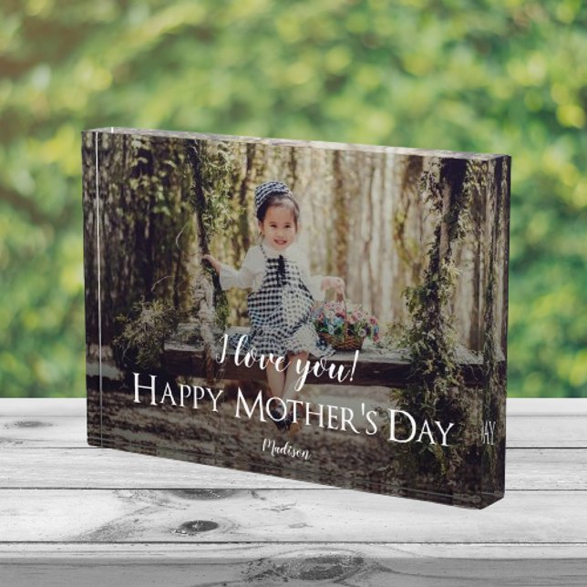 Modern Mother's Day Photo Block (Modern Mothers Day Photo Block)