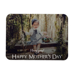 Modern Mother's Day Photo Magnet