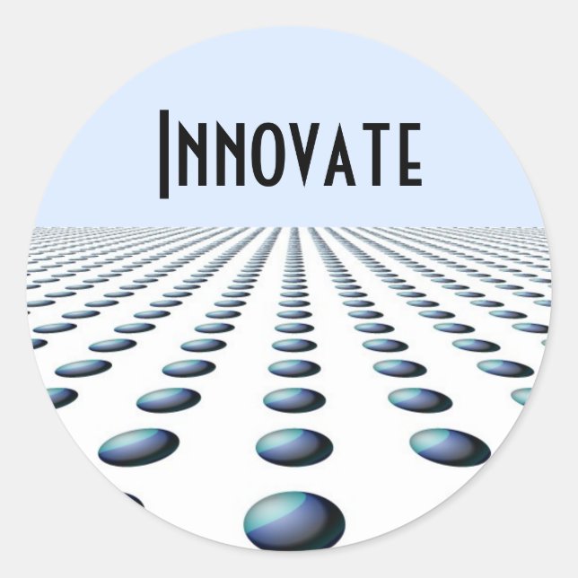 Modern Motivational Design - Innovate Classic Round Sticker (Front)