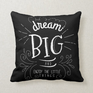 Modern Motivational Dream Big Decorative Throw Pillow
