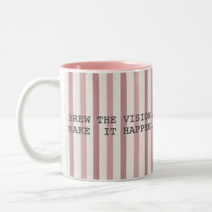 Modern Motivational Quote Typography Two-Tone Coffee Mug