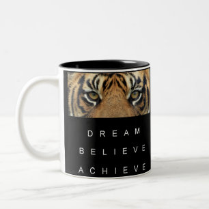 Modern Motivational Success Quote Template Two-Tone Coffee Mug