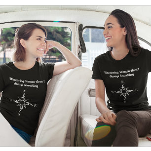 Modern Motivational Wandering Women Compass T-Shirt