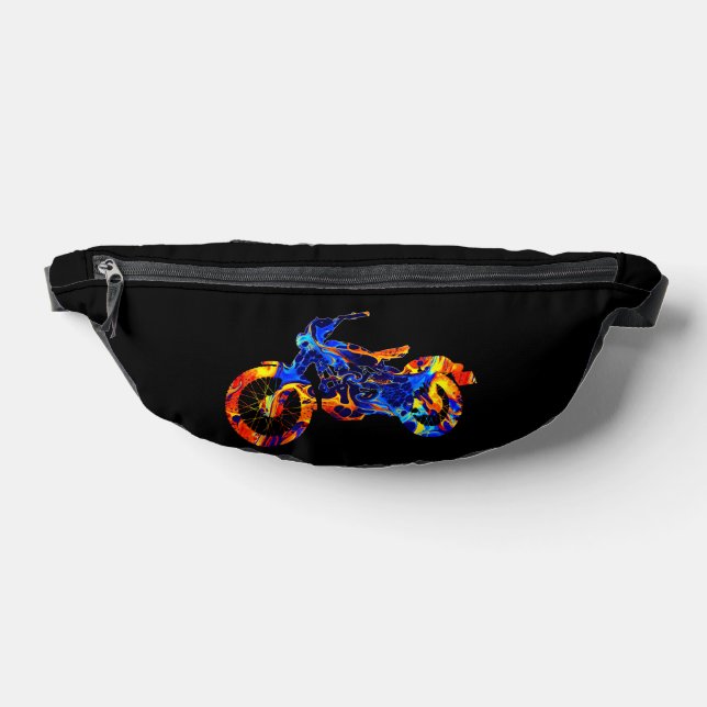 MODERN MOTOCROSS COLORFUL ABSTRACT FANNY PACK (Lay Down)
