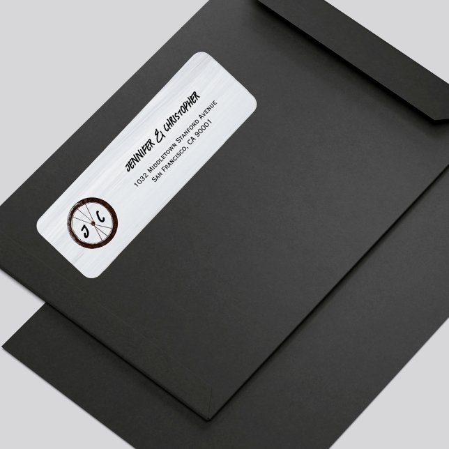 Modern Motorcycle Biker Wedding Monogram Initials (Creator Uploaded)