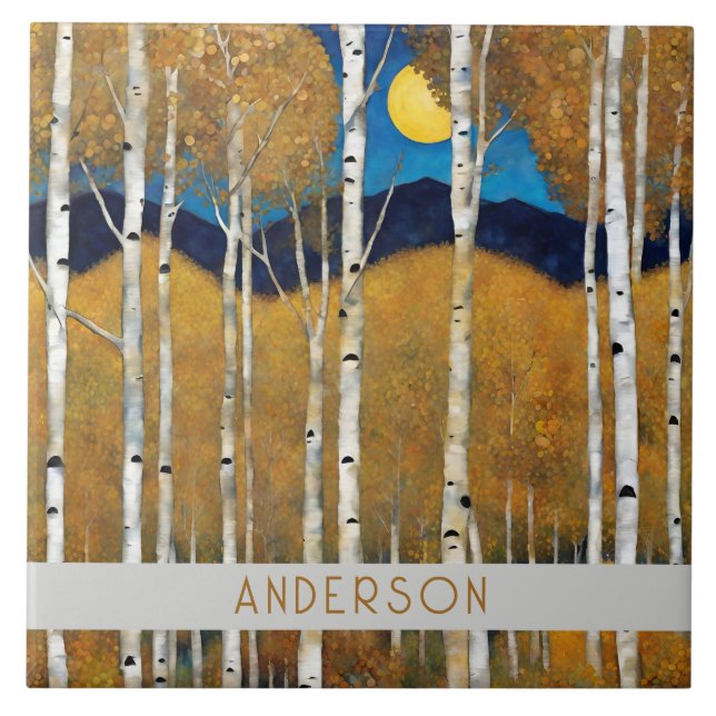 Modern Mountain Ceramic Tile (Front)