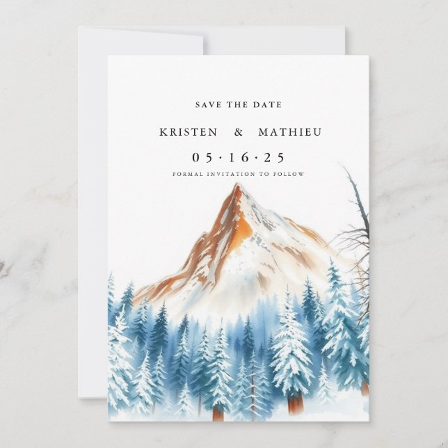 Modern Mountain Save The Date (Front)