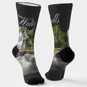 Modern Mountain Waterfalls in NC Socks