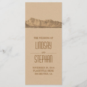 Modern Mountains Wedding Programs
