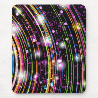 Modern mousepad, black, colourful mouse pad