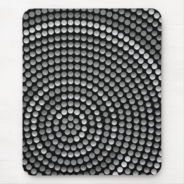 Modern mousepad, black, grey, abstract mouse pad (Front)