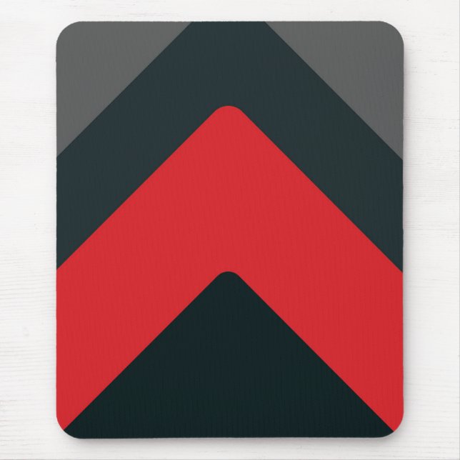 Modern mousepad, black, red, grey, abstract mouse pad (Front)