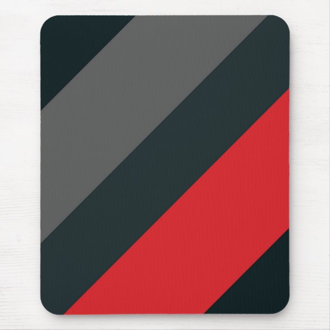 Modern mousepad, black, red, grey, abstract mouse pad (Front)