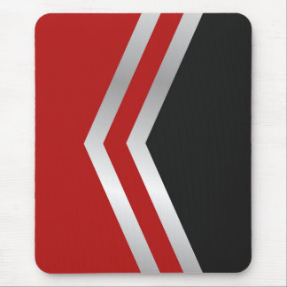 Modern mousepad, black, red, grey, white, abstract mouse pad