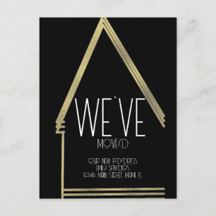 Modern Moved NEW HOME Address House Postcard