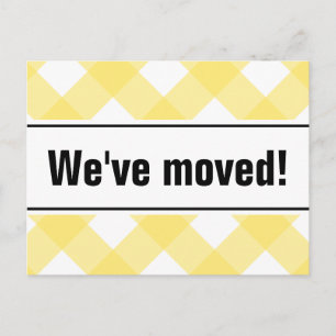 Modern moving postcards with yellow plain design