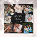 Modern Mr And Mrs Wedding Photo Collage Faux Canvas Print<br><div class="desc">Personalize with your favourite wedding photos,  name and special date to create a unique photo collage,  memory and gift. A lovely keepsake to treasure! Designed by Thisisnotme©</div>