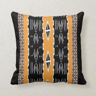 Modern Mud Cloth Design Throw Pillow