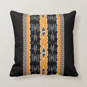 Modern Mud Cloth Design Throw Pillow