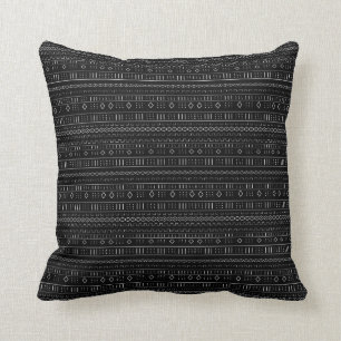 Modern Mudcloth Throw Pillow