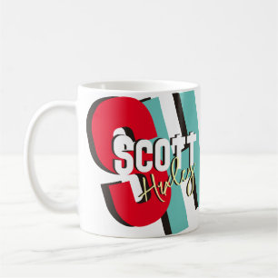 Modern Mug with Bold Colour Monogram