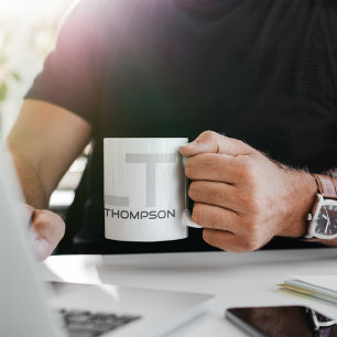Modern Mug with Name and Initials